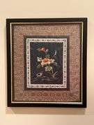 Beautifully designed and framed Chinese Embroidery on Silk….12 x 13