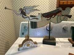 Wide variety of handcrafted wooden flowers, angels and animals