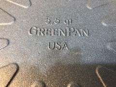 New 5.5 qt Green Pan Dutch oven pan. Pan only. No lid. 14” diameter. Includes new handle & screws for a lid. Not seasoned.