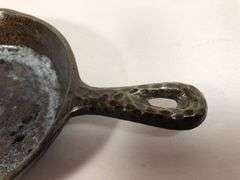 Hammered Salesman sample 4” diameter skillet. VI