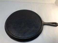 Lodge 9” old style griddle. USA  H 70G. Newly seasoned.