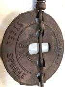 Antique Griswold New American 6” reversible steel spindle. Erie PA., U.S.A. 9.5” L . Heater damper