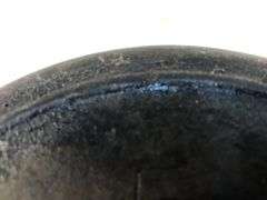 Vintage Lodge #5 2 spout skillet with 3 notch heat ring. 8” diameter. No spin, no wobble.