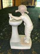 LLADRO “Clean Up Time" bisque porcelain figurine (#4838)……7-1/2” tall