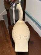 Handcrafted wooden swan…..25” long x 14” tall