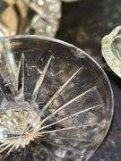 Beautiful grouping of clear, pressed and cut glass items…..there is slight chipping on some (see all pics)
