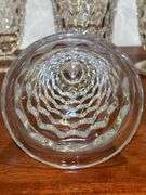 Set of (6) Fostoria American Cubist Sundae Glasses…..5-3/4” tall