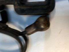 Antique double-prong cherry pitter, Goodell Co. Double Prong Cherry/olive pitter. 8” x 7”.