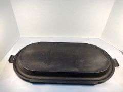 Antique gate marked #8 cast iron griddle. 22 x 10”.