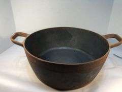 5.5 qt. Green Pan Dutch oven pan. Pan only. No lid. 14” diameter. Includes new handle & screws for a lid. Not seasoned.