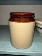 Marble rolling pin and stand, 6” tall crack and navy stripe mixing bowl (has chip)
