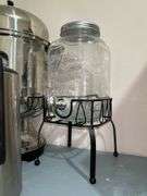 Grouping of various size and design drink dispensers, coffee makers, thermos-style dispenser and more