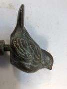 Decorative brass bird and water spigot. Bird 3.5 x 2.5” overall height 5”.