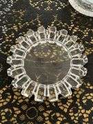 (2) exquisite crystal ashtrays…..both are 7-1/4”D