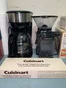 Selection of Amazon Basics coffee maker, Cuisinart Coffee Grinder and Cuisinart hinged oval bread pan