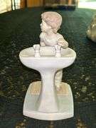 LLADRO “Clean Up Time" bisque porcelain figurine (#4838)……7-1/2” tall