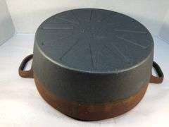 New 5.5 qt Green Pan Dutch oven pan. Pan only. No lid. 14” diameter. Includes new handle & screws for a lid. Not seasoned.