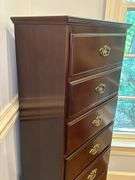 7-drawer mahogany finish lingerie chest…..20 x 12 x 48-1/4 tall