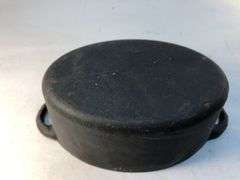 Vintage mini oval cast iron Dutch oven. 6 x 3.5” no spin, no wobble. No markings.