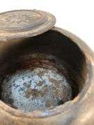 Antique gate marked #8 cast iron tea kettle. Starburst pattern. 11 1/2” x 9 1/2 “ 6.5” H.