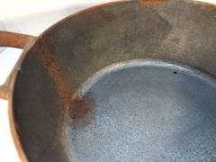 5.5 qt. Green Pan Dutch oven pan. Pan only. No lid. 14” diameter. Includes new handle & screws for a lid. Not seasoned.