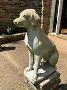 Concrete Pointer Hunting Dog Statue…..14 long x 29 tall