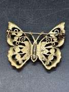 (2) beautifully designed butterfly brooches