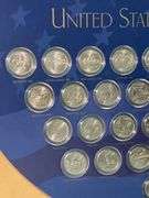 Framed United States Quarter Dollar Collection…..complete set
