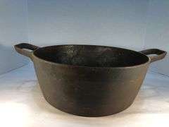 New 5.5 qt Green Pan Dutch oven pan. Pan only. No lid. 14” diameter. Includes new hand & screws for a lid. Not seasoned.