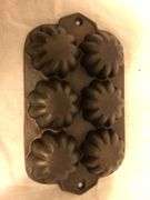 Vintage Turks Head 6 cup muffin pan. #2.  9.5 x 5.5”.  Unseasoned.
