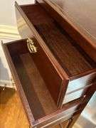 7-drawer mahogany finish lingerie chest…..20 x 12 x 48-1/4 tall