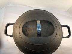 GreenPan USA 5.5 qt Dutch oven with lid #11 B. Sun burst pattern. 11.5” diameter . No spin, no wobble.