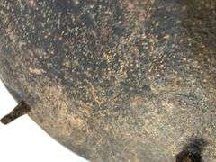 Rare 1800s gate marked Fisher Leaf Co. Lou. KY. 3 leg spider skillet. 25” L. 12” diameter skillet. 4 1/2” H. Lid 13” diameter 1”H.