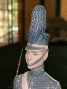 LLADRO Retired West Point Cadet Porcelain Figurine…..12-3/4” tall…..sword does not fit tightly in slot