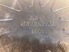 GreenPan USA 5.5 qt Dutch oven with lid #11 B. Sun burst pattern. 11.5” diameter . No spin, no wobble.
