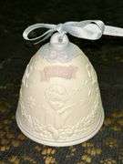 Grouping of (3) LLADRO bisque porcelain Christmas bells…..2 are the same and all 3 have clappers
