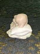 LLADRO Baby Jesus Sleeping on a Bed of Hay Bisque Porcelain Figurine (#4670)…..3-3/4” long x 2” tall…..part of the Children’s Nativity Series
