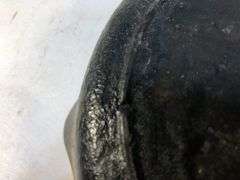 Vintage Lodge #5 2 spout skillet with 3 notch heat ring. 8” diameter. No spin, no wobble.