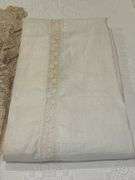 Nice selection of crocheted/linen standard size pillow shams and linen duvet (all need cleaned)…..there are 3 each matching shams