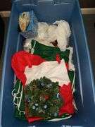 (1) large tote of Christmas decor (see all pics)