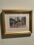Signed Elaine Neeley Downtown Street Car print…..11-1/4 x 9-1/4…..one corner of frame has blemish