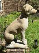 Concrete Pointer Hunting Dog Statue…..14 long x 29 tall