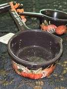 Set of (4) NEW Williams-Sonoma Harvest Pumpkin ceramic measuring cups
