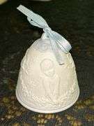 Grouping of (3) LLADRO bisque porcelain Christmas bells…..2 are the same and all 3 have clappers