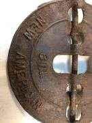 Antique Griswold New American 6” reversible steel spindle. Erie PA., U.S.A. 9.5” L . Heater damper