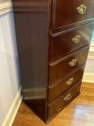 7-drawer mahogany finish lingerie chest…..20 x 12 x 48-1/4 tall
