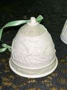 Grouping of (3) LLADRO bisque porcelain Christmas bells…..2 are the same and all 3 have clappers