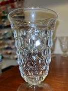 Set of (6) Fostoria American Cubist Sundae Glasses…..5-3/4” tall