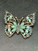 (2) beautifully designed butterfly brooches