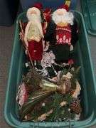 (1) tote and (1) box of Christmas decor (see all pics)
